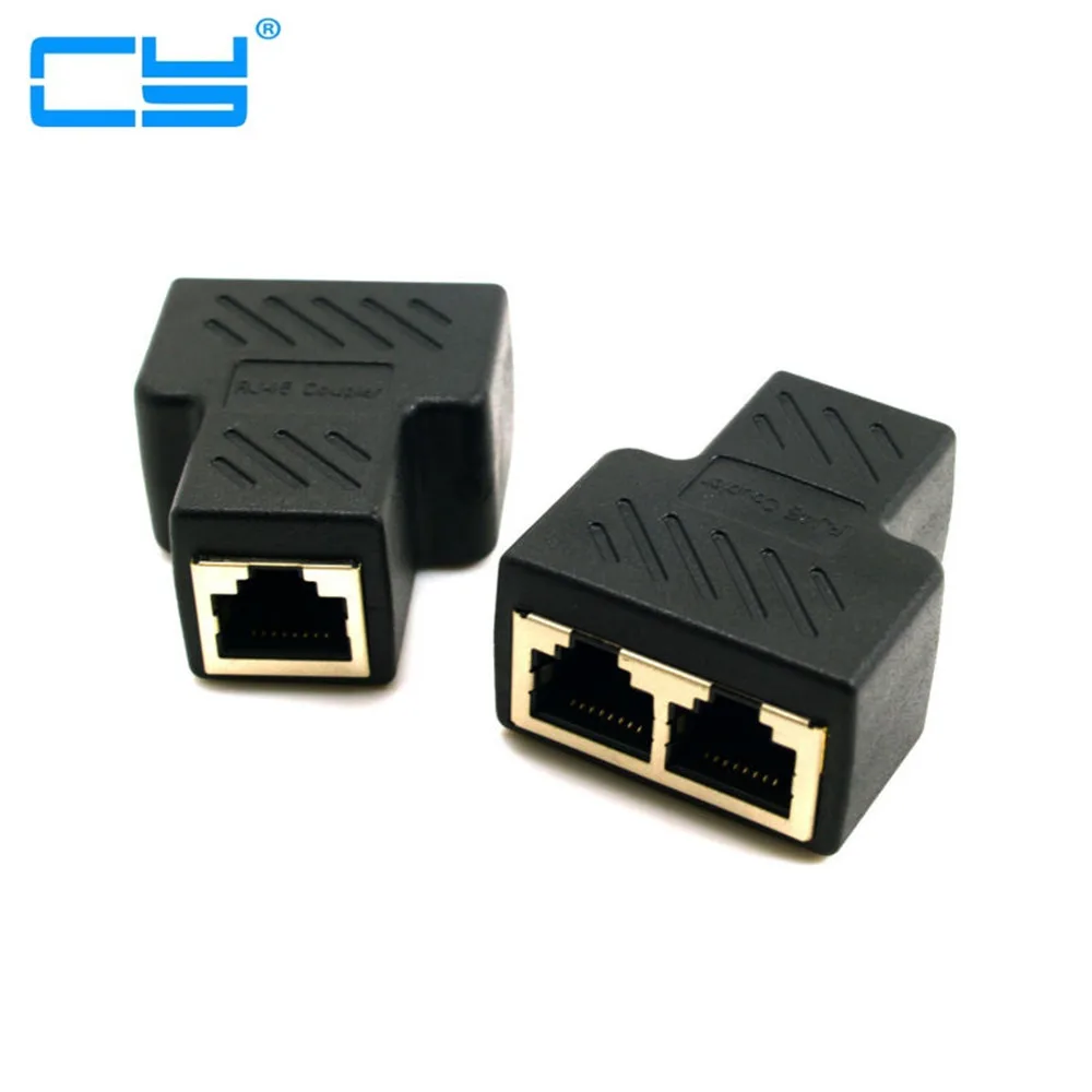 Conector Cat6 RJ45 8P8C Para Adaptador Dual, cable de conexión Ethernet RJ45,...