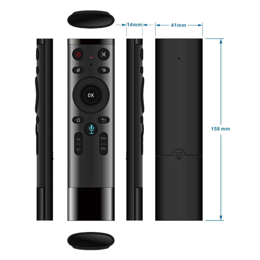 Голосовое управление Fly Air mouse для гироскопа зондирования игры 2,4 ГГц беспроводной микрофон Пульт дистанционного управления для Smart tv Android Box PC