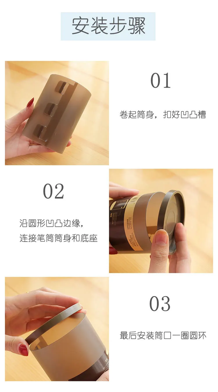 1 pic DIY Круглый животное простой сплошной цвет офисный стол коробка pp пластиковая ручка для дизайна ногтей в домашних условиях держатель пенал для карандашей большой емкости коробка для хранения