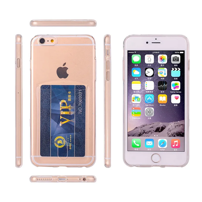 Прозрачный чехол с отделением для карт iPhone 11 Pro XS Max XR Мягкий силиконовый X 6 6S 7 8 Plus |