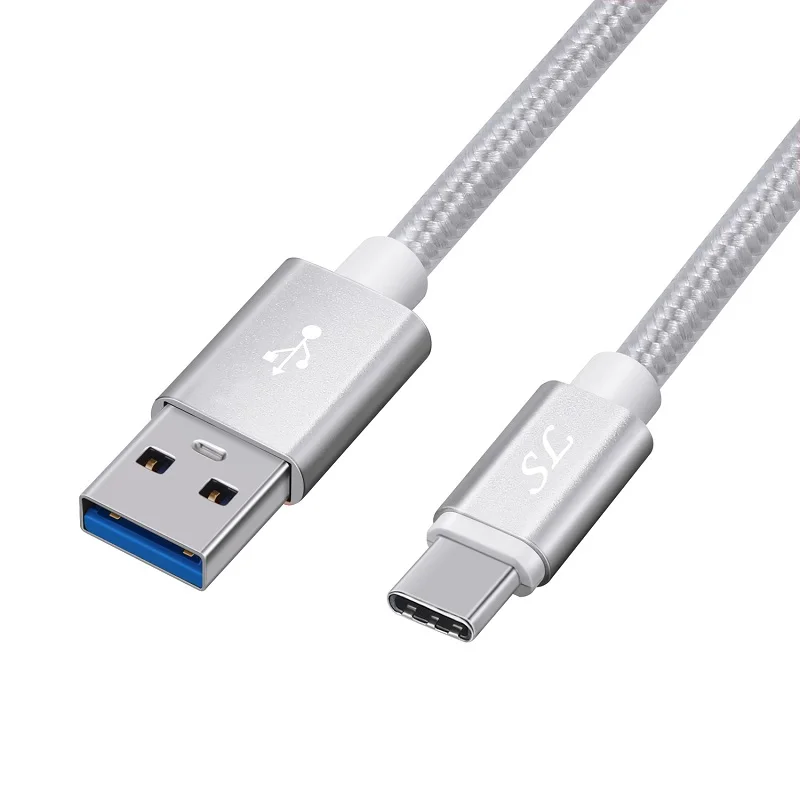 Кабель для быстрой зарядки type-C для xiaomi redmi note 7 USB-C, кабель для быстрой зарядки type-C для huawei samsung Galaxy S9 S8 - Цвет: Silver