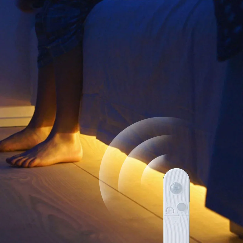 EeeToo PIR Luminaria с датчиком движения светодиодный детский ночсветильник питание от