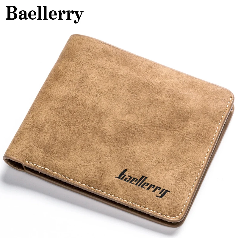 Классические матовые мужские кошельки короткий мужской бумажник держатель для