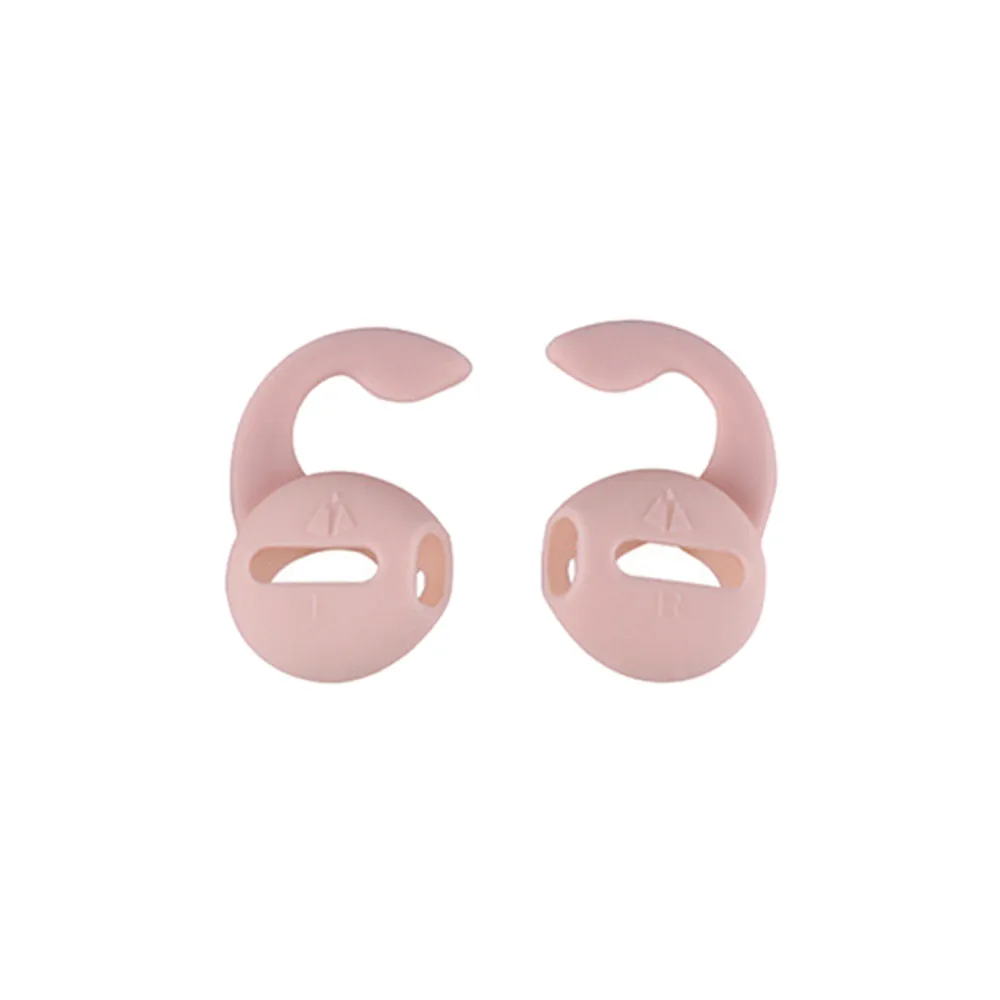 Розовый 2 шт силиконовый наушник чехол для Apple AirPods Противоскользящий чехол для наушников Крюк Крышка Замена N.8 - Цвет: Розовый