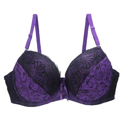 PURPLE UIECOE,, высококачественный бюстгальтер пуш-ап, нижнее белье для женщин, нижнее белье, женское белье, сексуальное нижнее белье размера плюс, бюстгальтер - Цвет: PURPLE