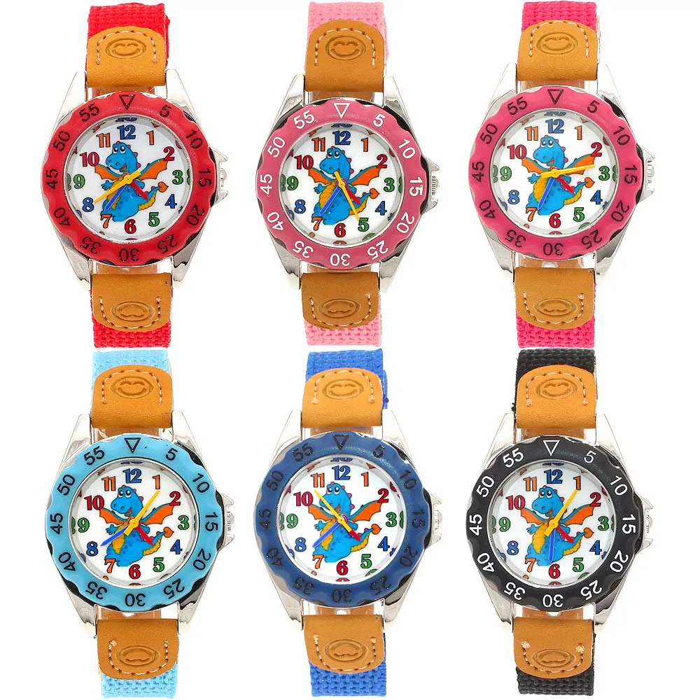 relogio feminino 2019 New relojes Cartoon Children Watch dinosaurs Watches Fashion Kids Cute Leather quartz Boy watches | Наручные часы