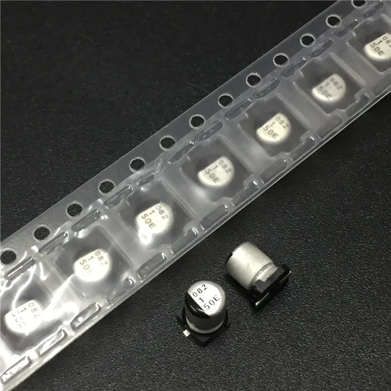 10 шт. 1 мкФ 50V 4x5 5 мм японский NIC 50V1uF SMD алюминиевый электролитический конденсатор |