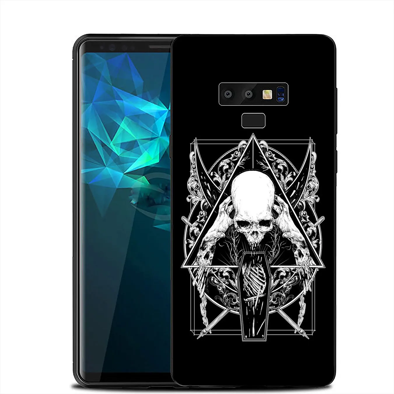 IYICAO сатанинский Череп Мягкий силиконовый чехол для Samsung Galaxy A6 A9 A8 A7 2018 A3 A5 2016 2017 Note 9