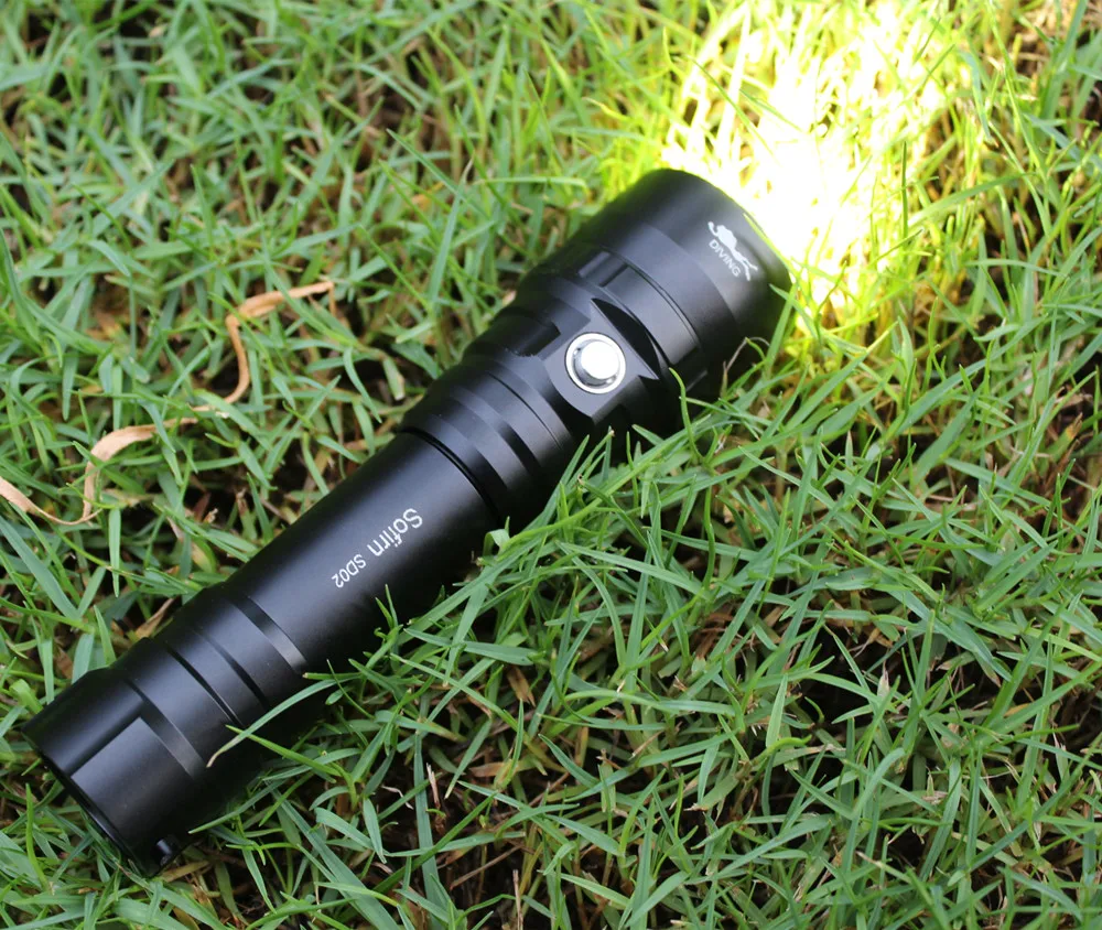 Sofirn SD02 профессиональный подводный фонарик 18650 мощный погружной светильник Cree XPL 1050lm светодиодный светильник подводный поисковый светильник фонарь