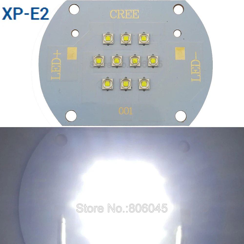 30 Вт Cree XLamp XP E2 XPE2 10 светодиодов холодный белый 6000 K 6500 2220LM 1000mA DC30 36V