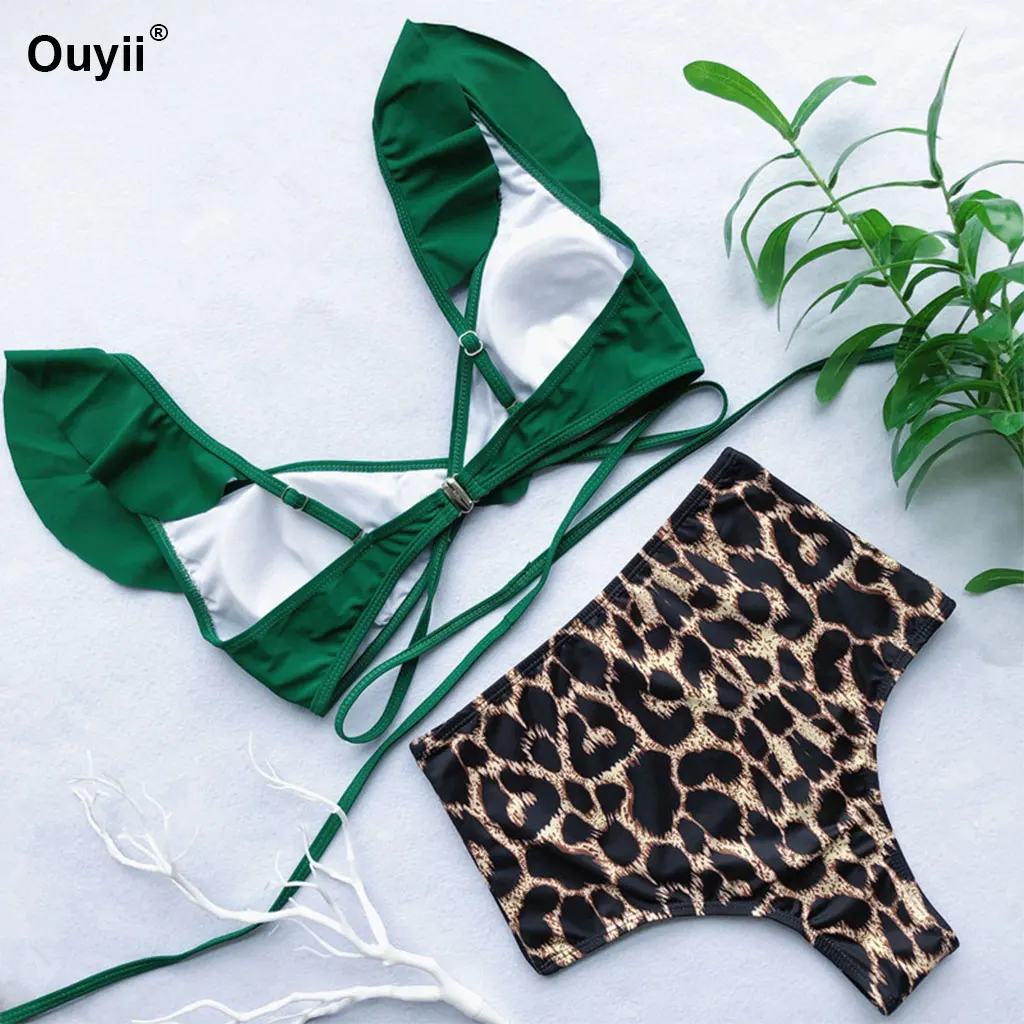Новый купальник сексуальный комплект бикини с высокой талией на бретельках