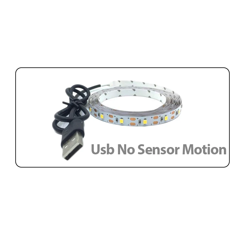no sensor function Светодиодная лента, светильник с датчиком движения, Светодиодная лента USB, ТВ ПОДСВЕТКА, детский ночник, домашний Рождественский декоративный светодиодный светильник - Испускаемый цвет: no sensor function