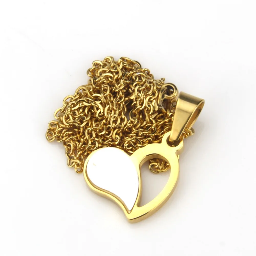 LINDA FOLHEADOS золотая цепочка в форме сердца из нержавеющей стали уникальная чистота