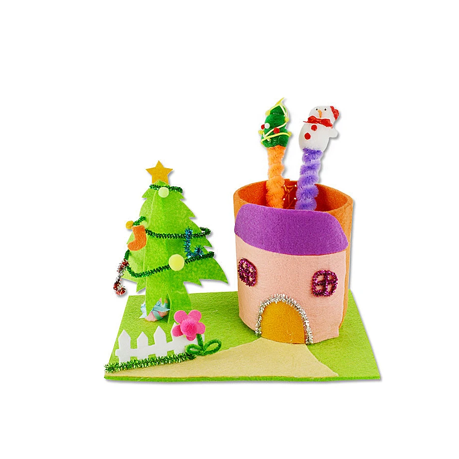 Kid DIY ремесла Ручное шитье для поделок ремесло набор нетканые ткани игрушки Ручка, содержащая, искусство и ремесла обучающая игрушка для детская ручка держатель