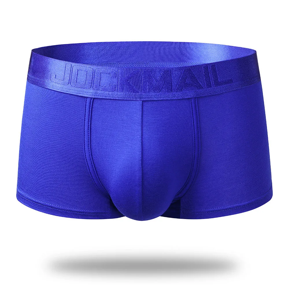 JOCKMAIL 4 шт./лот мужские трусы боксеры шорты Мужские Шорты для купания Модальные сексуальное мужское нижнее белье; трусы-боксеры U выпуклая мужские трусы Гей-трусы