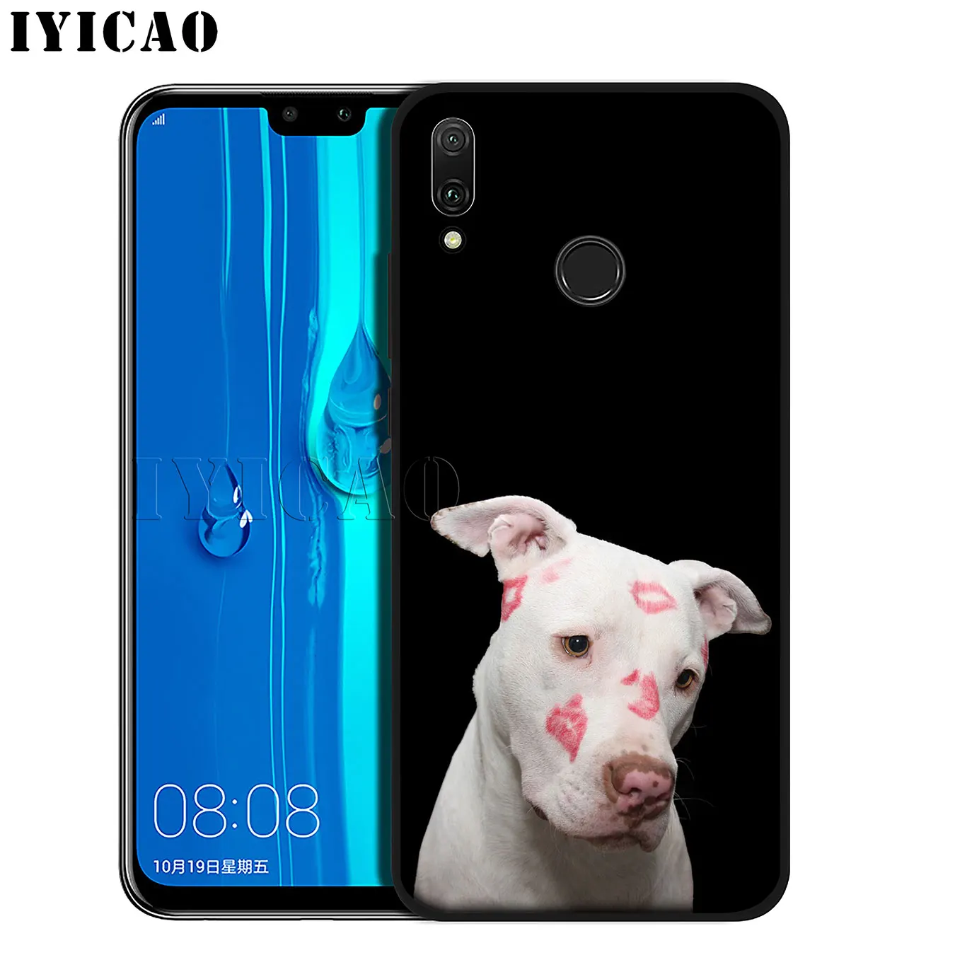 Pit Bull Симпатичный черный мягкий чехол для телефона с собакой питбулом Huawei Mate 30 20 10