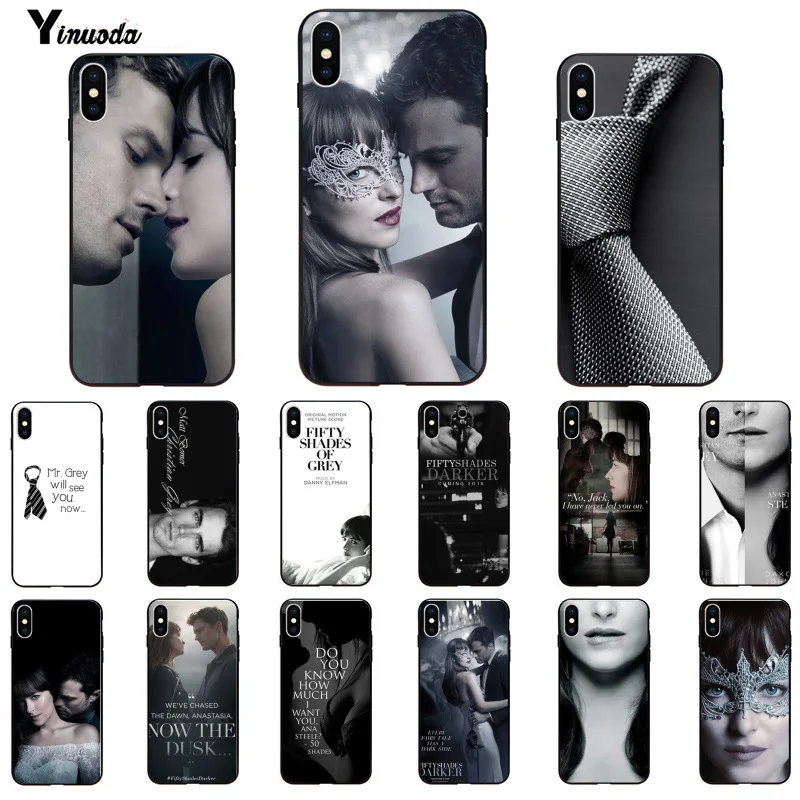 Мягкий чехол Yinuoda для iPhone X XS MAX 6 6s 7 7plus 8Plus 5 8 8plus 11 pro promax 50 темных и оттенков|Бамперы|