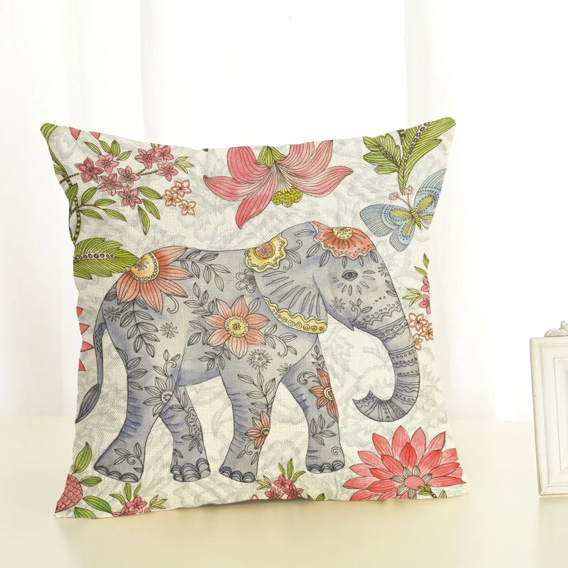 2017 высокое качество хлопок лен наволочка для подушки креативный красочный принт