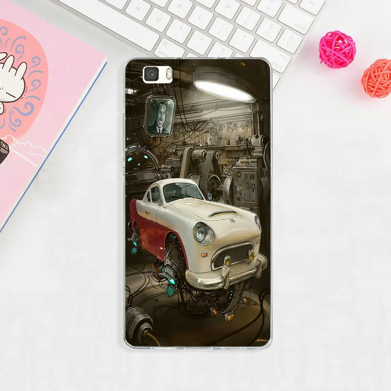 Soft TPU Silicon Phone Case for Huawei P8 P9 P10 P20 Lite Mate 10 Pro Y3 Y5 Y6 II Y7 Honor 6X Plus Fantasy World Steampunk Ship | Мобильные