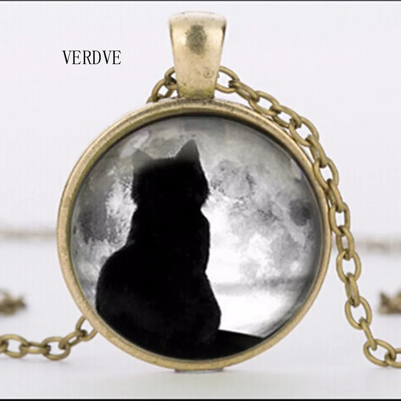 Ожерелье с подвеской в виде кошки из хрустального стекла 3 цвета|necklace charm|cat pendant
