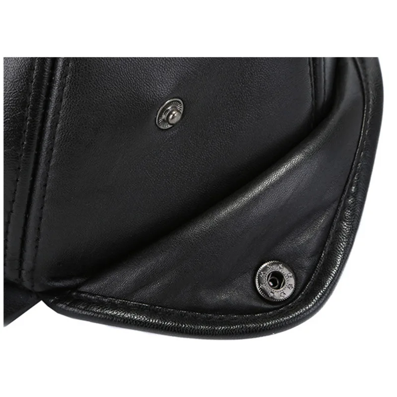 Fibonacci Высококачественная Мужская зимняя шапка из овечьей кожи теплая Бейсболка с