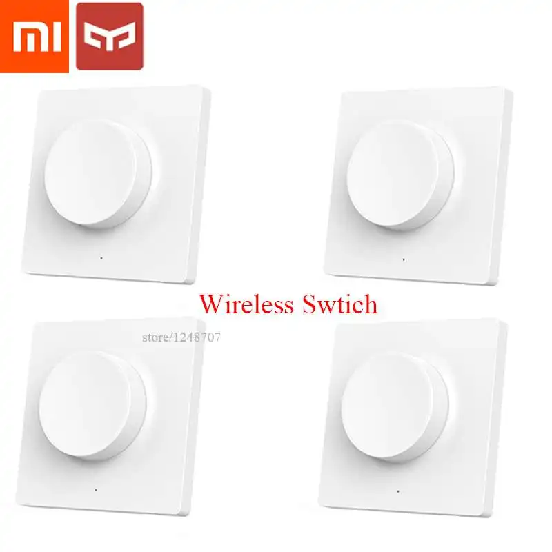 Wireless Switch 4Pcs 4 шт. Xiaomi Yee светильник, умный настенный переключатель с регулируемой яркостью/беспроводной переключатель для Yee светильник, потолочный светильник, подвесной светильник, пульт дистанционного управления - Цвет: Wireless Switch 4Pcs