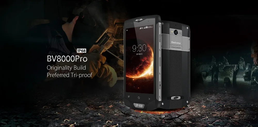 Blackview BV8000 Pro IP68 водонепроницаемый мобильный телефон MTK6757V Восьмиядерный Android 7,0 мобильный телефон 5," FHD 6 Гб ram 64 Гб rom 4000 мАч NFC
