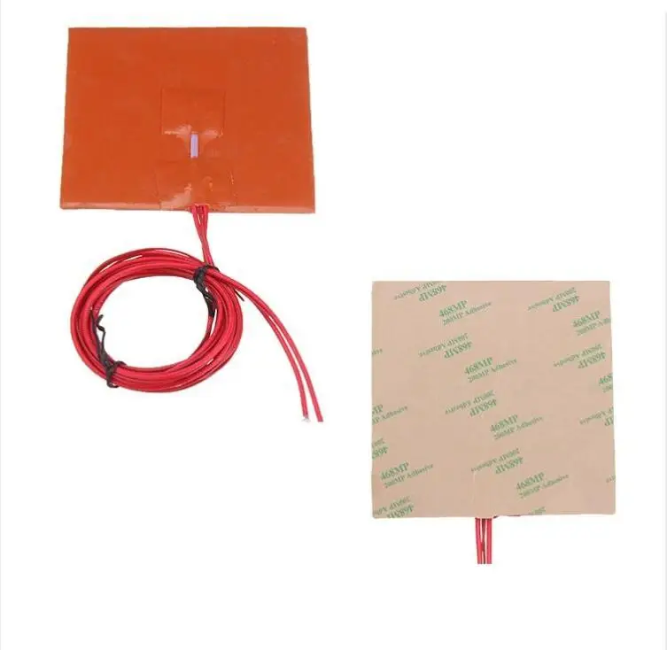 100*100 мм силиконовая нагревательная кровать для 3D-принтера без отверстий номер