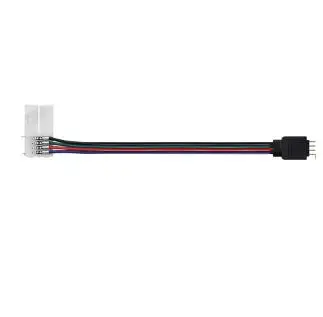 RGB CCT RGBW светодиодные ленты Разъем 6pin 5pin 4pin PCB беспайный переходник для RGB+ CCT светодиодные ленты клип легкий разъем 5 шт - Цвет: clips to male