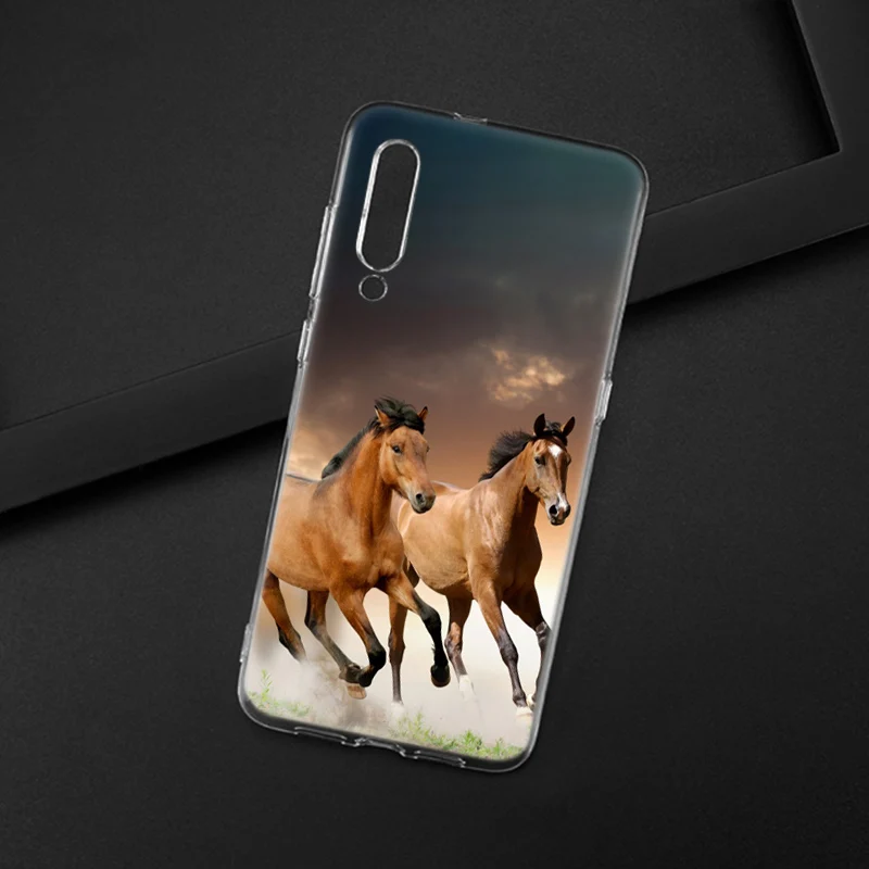 Горячие лошади бег силиконовый чехол для Xiaomi Pocophone F1 9T 9 9SE 8 A2 Lite A1 A2 Mix3 Redmi K20 7A Note 4 4X5 6 7 Pro S2 крышка