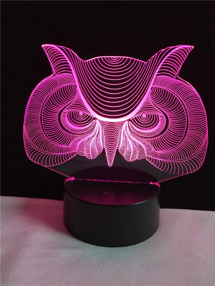GAOPIN Anima головы Совы RGB светодиодный USB Настроение Ночной светильник 3D лампа ing
