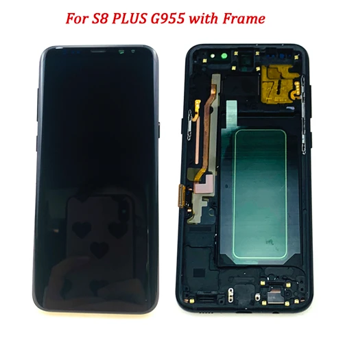 G955 add BlackFrame S8 plus экран дисплея для SAMSUNG Galaxy S8 plus экран Замена ЖК сенсорный дигитайзер сборка G955F G955 с рамкой - Цвет: G955 add BlackFrame
