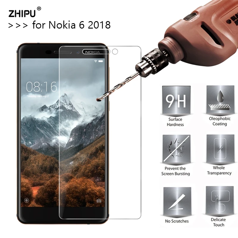 3 шт./лот закаленное Стекло для Nokia 6 2018 Экран протектор Защитная пленка Бесплатная