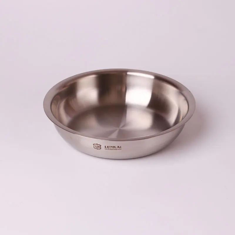 High Quality 18/10 Stainless steel dinner plates round family fruit dessert serving tray frosted | Дом и сад