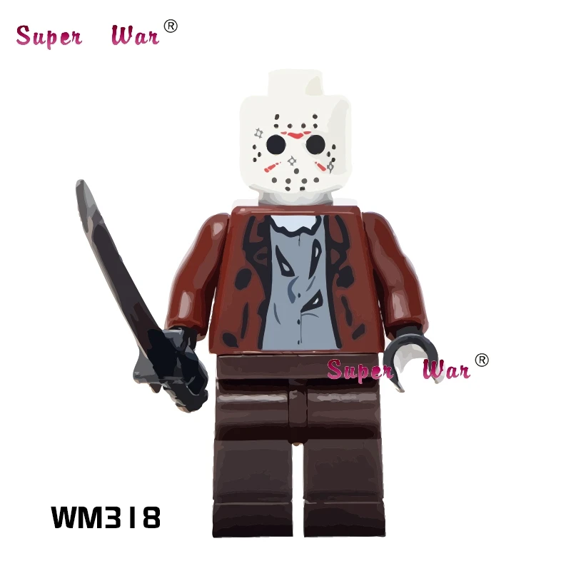 WM318 Один Хэллоуин ужас Джордж Беверли Pennywise клоун выбран Jacobs тема строительные блоки Модель Кирпичи игрушки для детей - Цвет: WM318