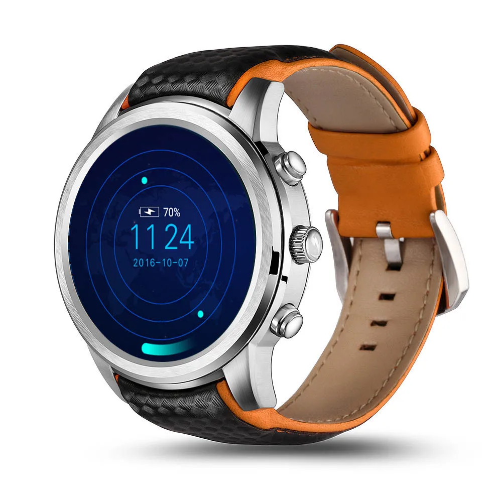 Серебристый LEM5 Pro Смарт-часы телефон Android 5,1 2 ГБ+ 16 Гб Поддержка sim-карты gps Wi-Fi наручные Смарт-часы для мужчин и женщин - Цвет: Серебристый