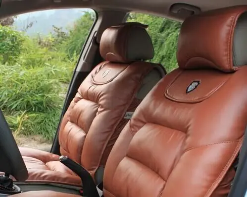 Кожаный защитный коврик для автомобильных сидений, Автомобильная подушка для передних сидений, подходит для большинства транспортных средств, чехол для всех сидений