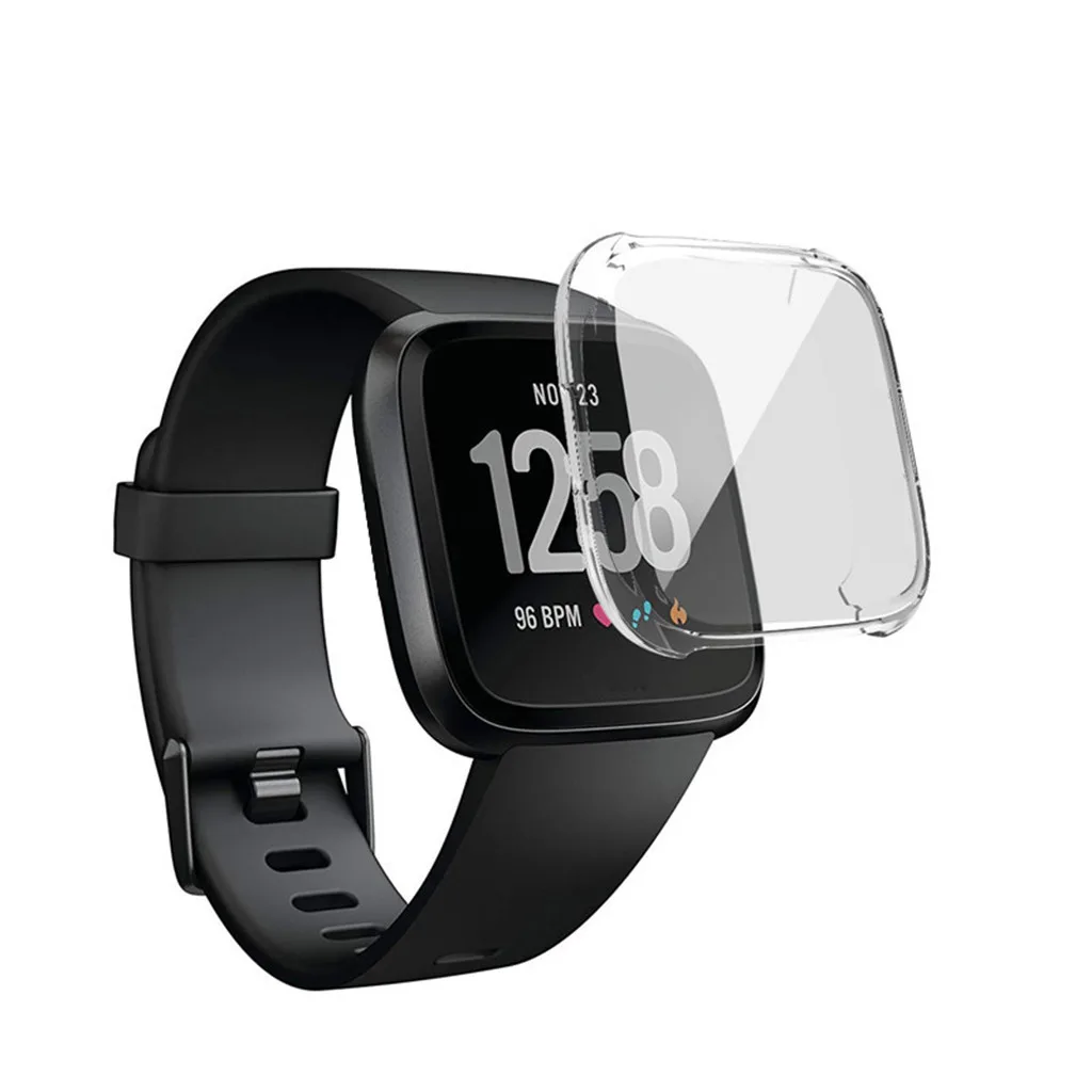 Protection Case Cover For Fitbit Versa Lite Smart Watch TPU Silicone Casing Guard Screen Protector 19M29 |