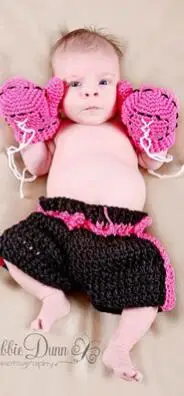 boxer Rose Red Шапка-скафандр для фотосъемки новорожденных мальчиков и девочек, вязаная крючком одежда, боксер, боксерские перчатки+ штаны, комплект для малышей - Цвет: boxer Rose Red