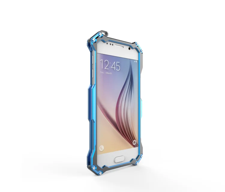 Роскошные мода металл чехол для Samsung galaxy S6 сотовый телефон в твердом переплете
