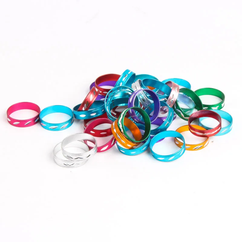 100 pieces of fashion wholesale jewelry batch simple mixed color style aluminum ring (color: multi-color) | Украшения и