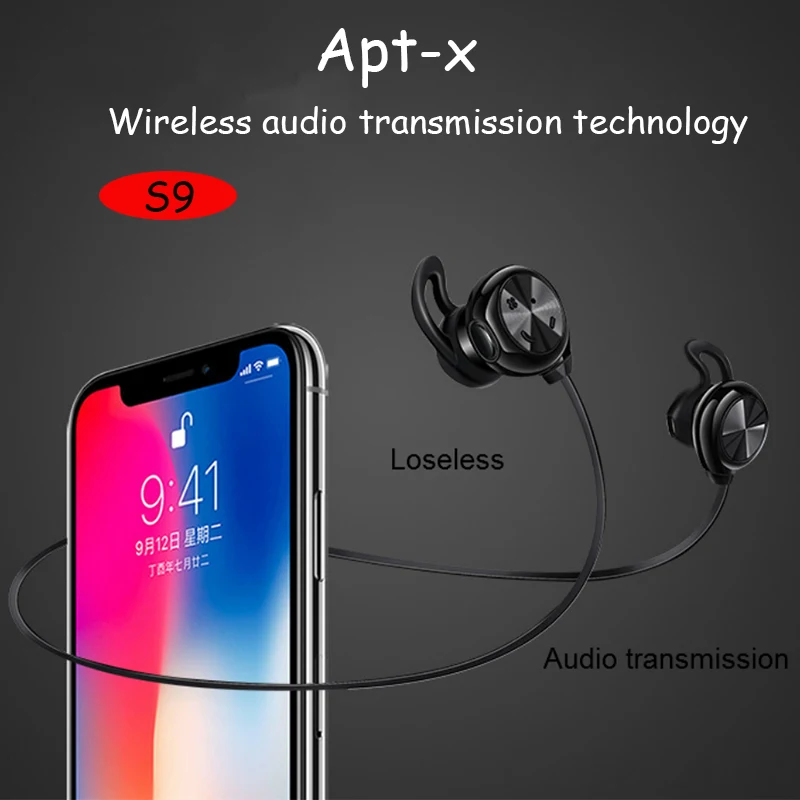 S9 беспроводные Bluetooth наушники с шумоподавлением защита от пота