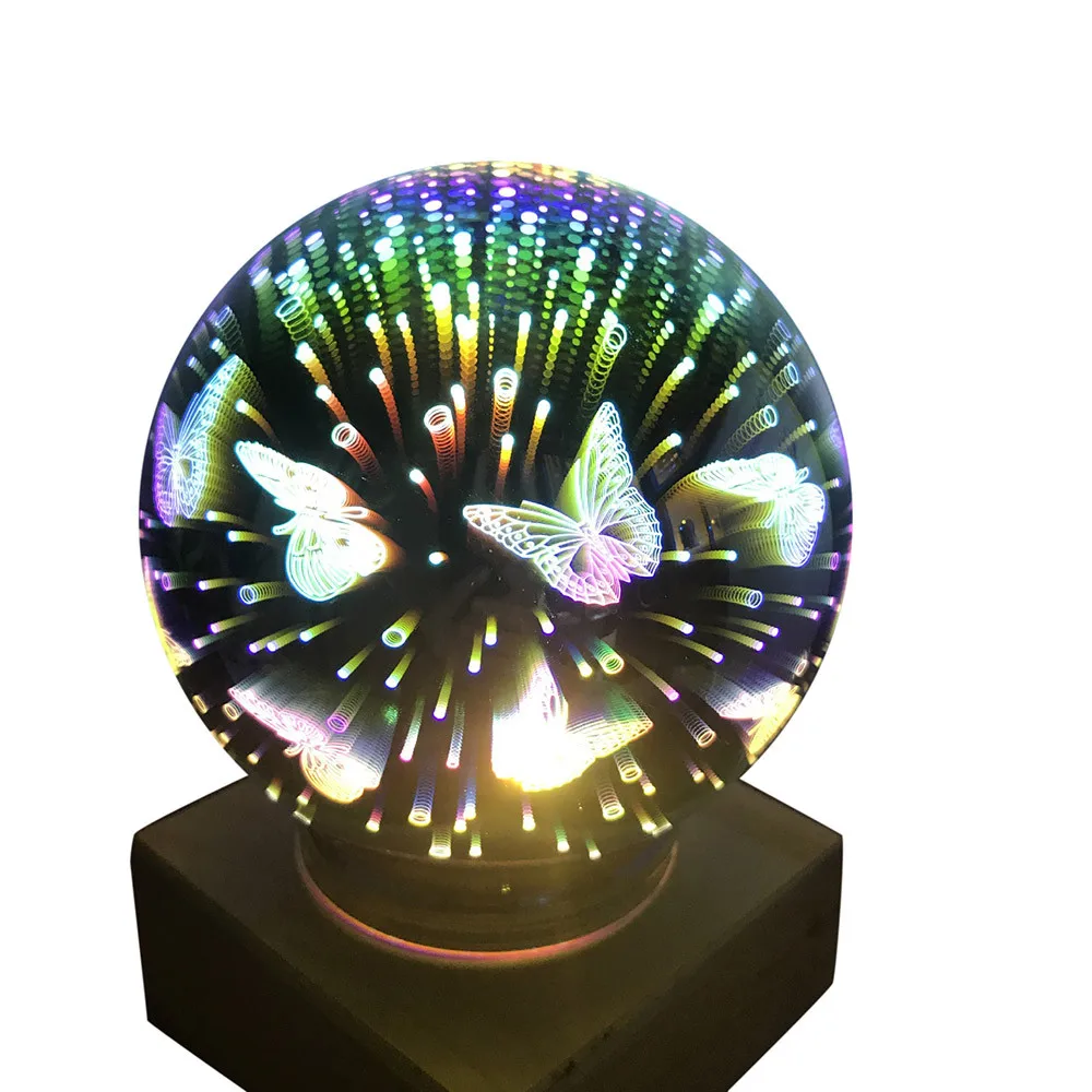 2018 Новая высококачественная usb зарядка СВЕТОДИОДНЫЙ Красочный 3D волшебная лампа