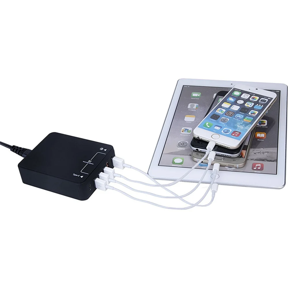 Быстрая зарядка 3 0 Mini 6 портов USB Автомобильное зарядное устройство с Qualcomm QC 5 в 9 12