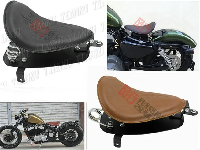 Весеннее кожаное сиденье Flame + Монтажный кронштейн для Honda Shadow Spirit Sabre Aero ACE Steed VLX 400