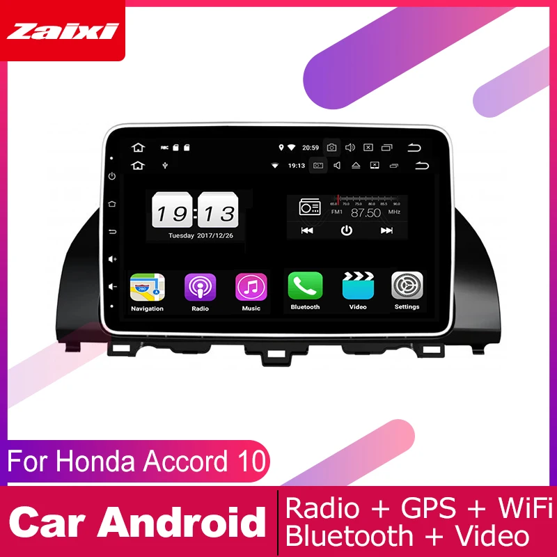 Car Android Multimedia Player For Honda Accord 10 2018~2019 System 2 DIN Automobile GPS Navigation Radio Audio Display Screen