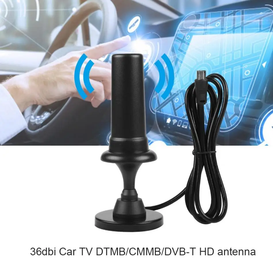 36dbi Автомобильная ТВ антенна UHF/VHF Двухдиапазонная DTMB/CMMB/DVB-T сигнальная антенна магнитная база Plug and play