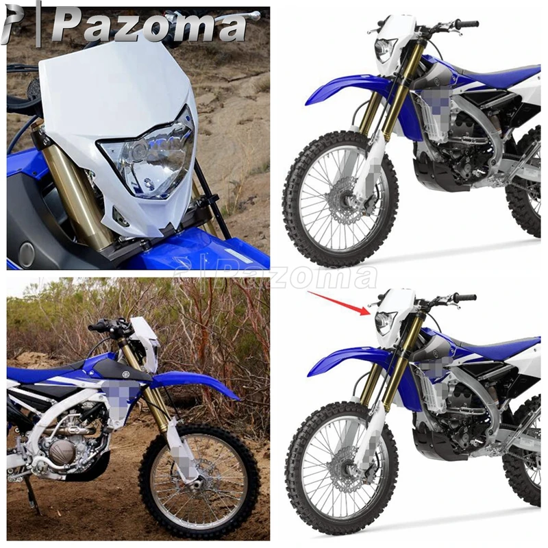 12V35W моторцикл MX Supermoto фара мотоциклетная для Yamaha WR250F WR450F KAWASAKI KLX KX 250 450 2012-2016 |