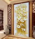 Вышивка крестиком для рукоделия, наборы для вышивания, живописный узор с золотыми цветами лилии, декор для стен и дома