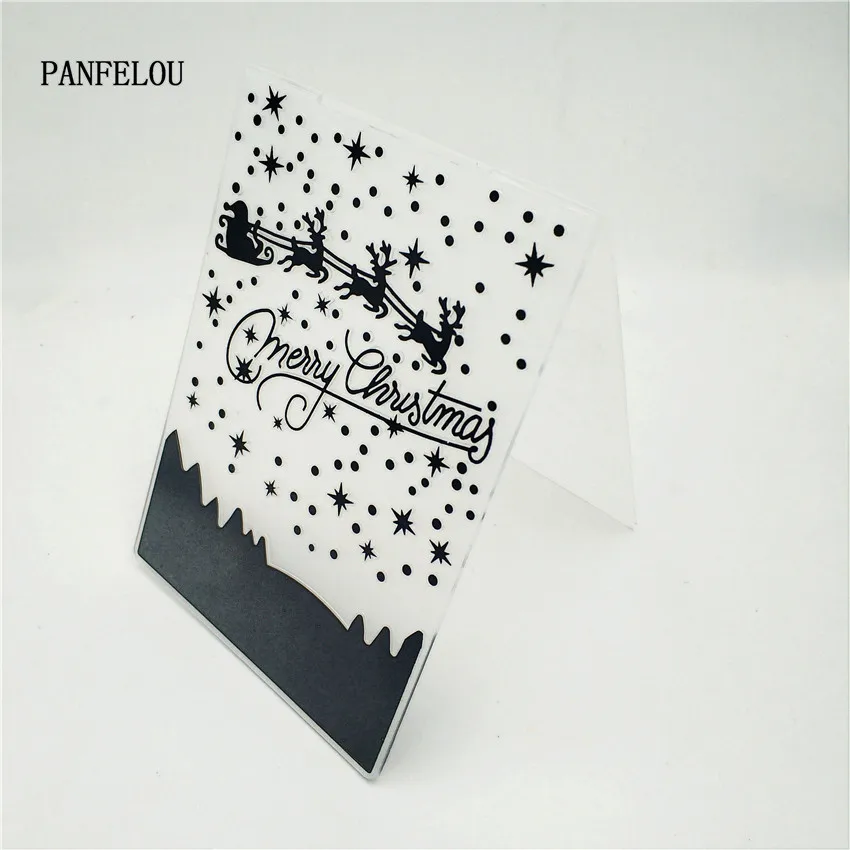 

Пластика для скрапбукинга PANFELOU, в виде оленя, из папки для тиснения пластика, для изготовления открыток